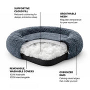 The Brooklyn Dog Beds Brooklyn® Deep Sleep Pet Bed Brooklyn Deep Sleep Calming Donut Dog Bed