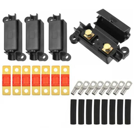 50A MIDI FUSE KIT 4 ANS Holder 7 x 50 AMP Fuses to suit Redarc BCDC Dual Battery by salelink.co.nz