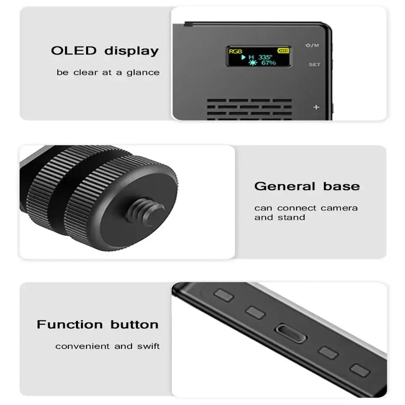RGB LED Camera Light Panel for Vlog & DSLR by Habicare