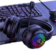 RGB Wired Gaming Headset – Over-Ear, Noise-Cancelling Mic by Habicare