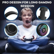 RGB Wired Gaming Headset – Over-Ear, Noise-Cancelling Mic by Habicare