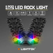 LIGHTFOX RGBW LED Rock Lights - 8 Pack by Kiwi Offroad