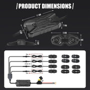 LIGHTFOX RGBW LED Rock Lights - 4 Pack by Kiwi Offroad