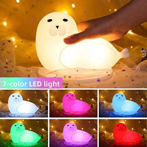 Kids Night Light Sea Lion 7 Colors LED Light by salelink.co.nz