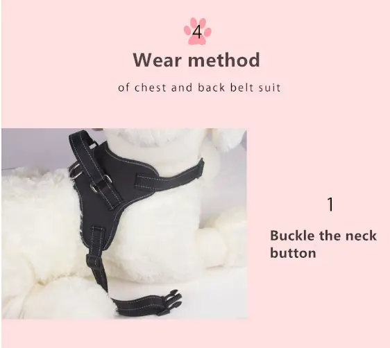 Dog Harness Pet Puppy Large Dog Vest Adjustable Pad M Size by salelink.co.nz