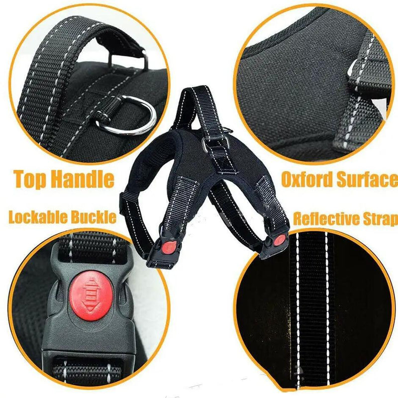Dog Harness Pet Puppy Large Dog Vest Adjustable Pad M Size by salelink.co.nz