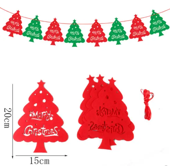 40PCS Merry Christmas Banner Decorations Bunting Sign by salelink.co.nz