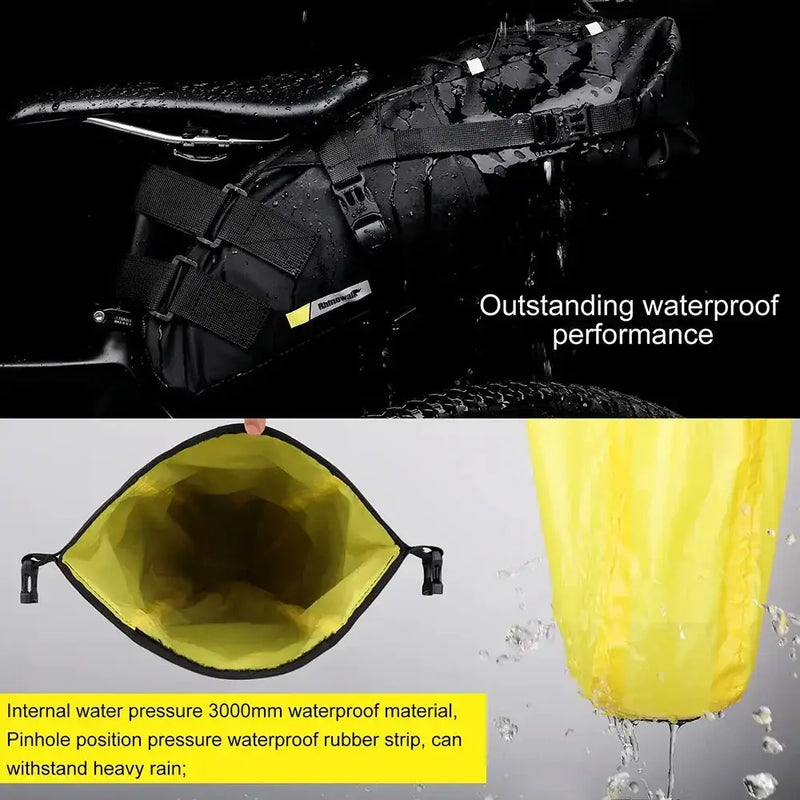 Habicare Waterproof Bicycle Saddle Bag 10L – 13L Waterproof Bicycle Saddle Bag 10L – 13L