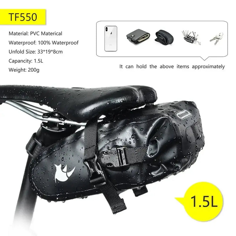 Habicare Waterproof Bike Saddle Bag 5L – 13L Waterproof Bike Saddle Bag 5L – 13L