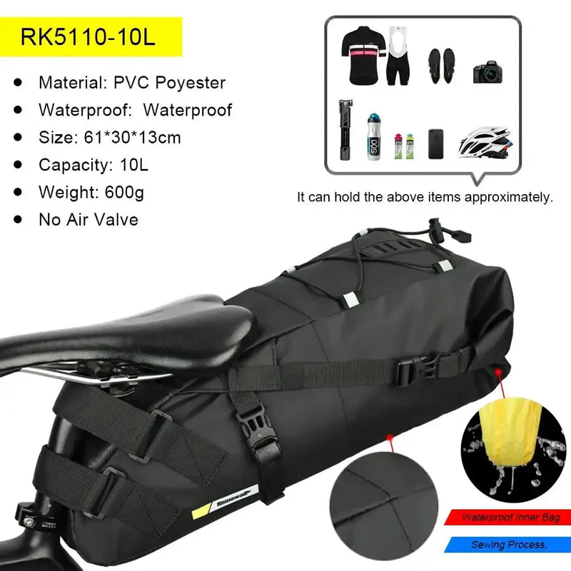 Habicare Waterproof Bike Saddle Bag 5L – 13L Waterproof Bike Saddle Bag 5L – 13L