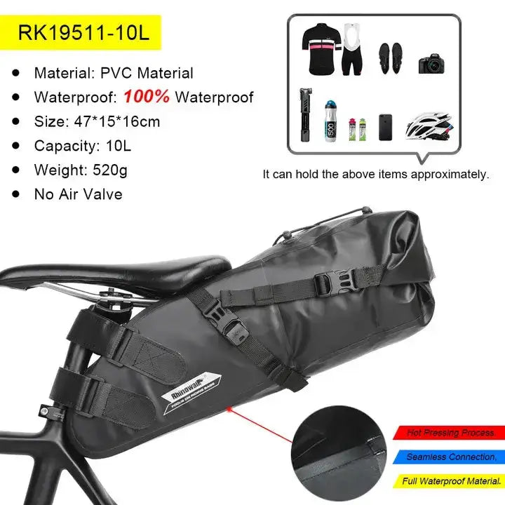 Habicare Waterproof Bike Saddle Bag 5L – 13L Waterproof Bike Saddle Bag 5L – 13L