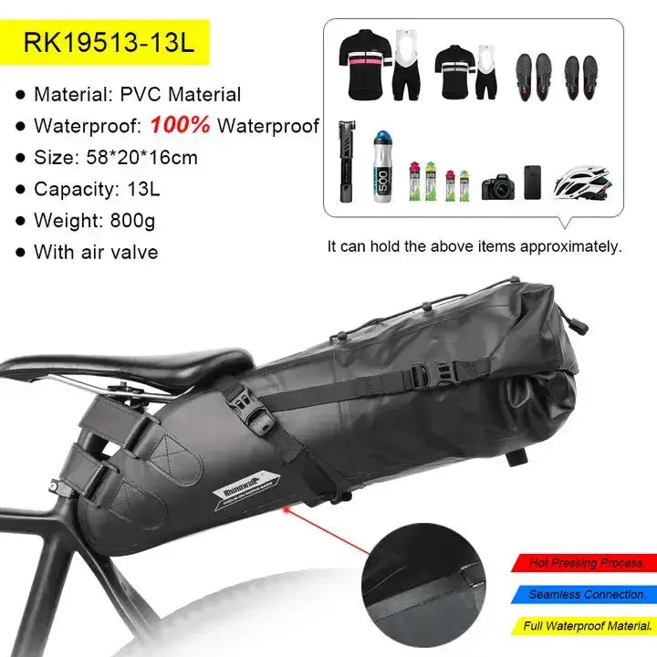 Habicare Waterproof Bike Saddle Bag 5L – 13L Waterproof Bike Saddle Bag 5L – 13L