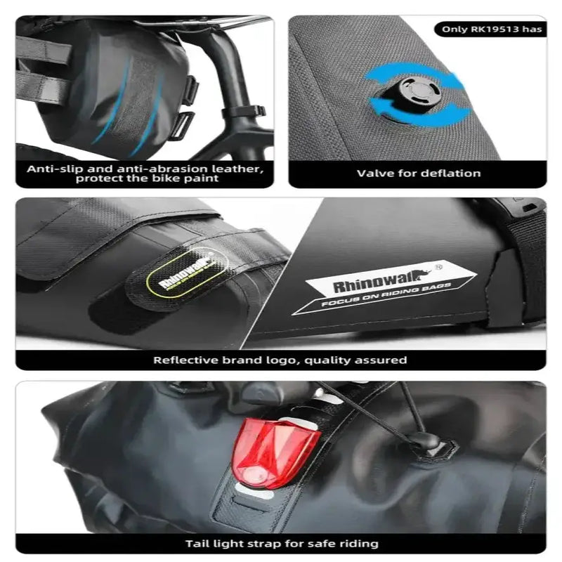Habicare Waterproof Bike Saddle Bag 5L – 13L Waterproof Bike Saddle Bag 5L – 13L