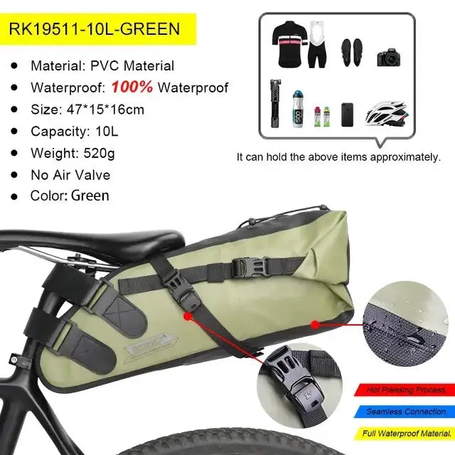 Habicare Waterproof Bike Saddle Bag 5L – 13L Waterproof Bike Saddle Bag 5L – 13L