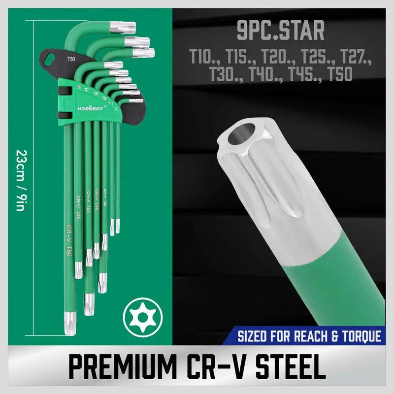 37Pc Hex & Torx Key Set Extra Long Allen Wrench Ball End Tamper Proof Metric/SAE by salelink.co.nz