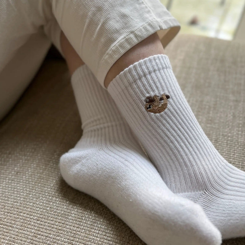 Barekind NZ Socks Save the Sloths Ribbed Bamboo Socks Save the Sloths Ribbed Bamboo Socks