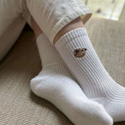 Save the Sloths Ribbed Bamboo Socks by Barekind NZ