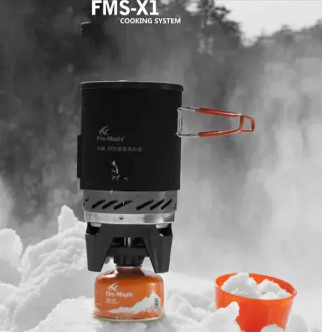 FireMaple Outdoor Heat-Exchange Camping Pot - 1L Efficient Cooking System with Thermal Cover | Backpacking Cookware by Mead's Supply & Equipment Outfitters limited