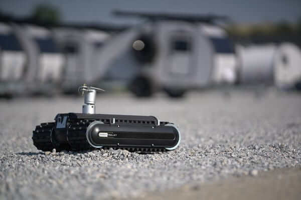 Robot Trolley Black RT2500RS G3 (up to 2500kg) Remote Controlled on gravel surface