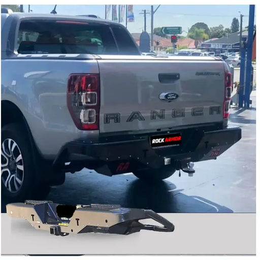 Rockamor Elite Steel Rear Step / Towbar To Suit Ford Ranger Wildtrack 2012-2020 by RockarmorNZ