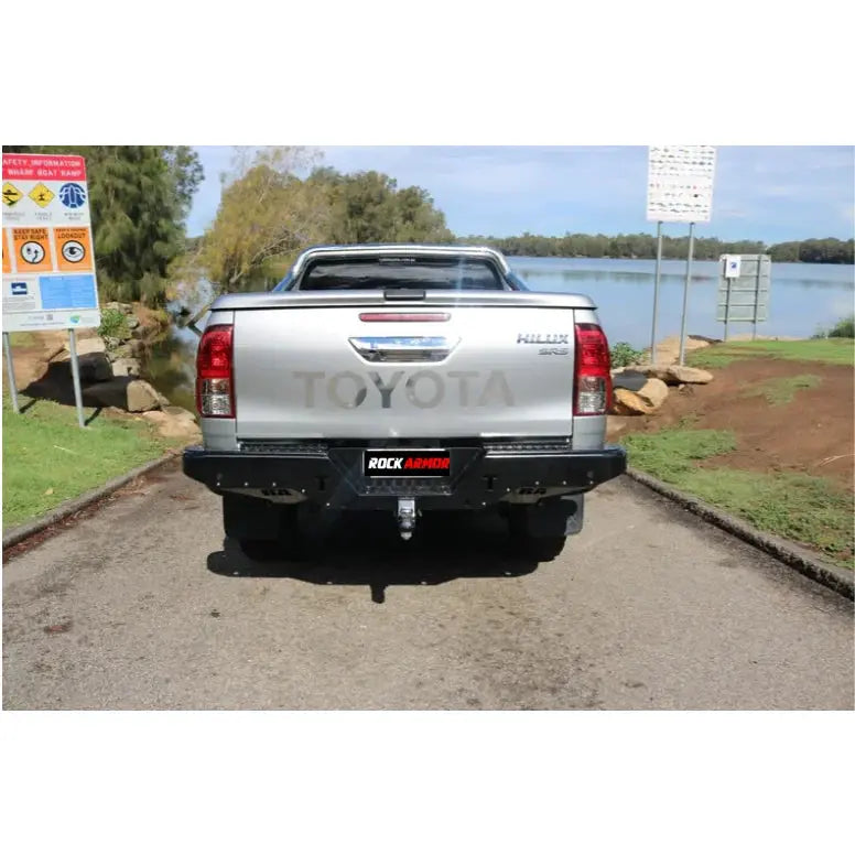 Rockamor Elite Steel Rear Step / Towbar To Suit Toyota Hilux N80 2015+ by RockarmorNZ