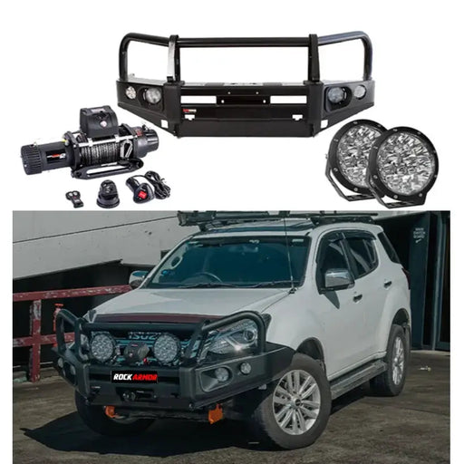 Rockarmor Elite Bullbar Frontal Combo To Suit Isuzu Dmax 2012-2020 (No Bumper Cut) by RockarmorNZ