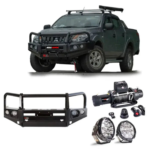 Rockarmor Elite Bullbar Frontal Combo To Suit Mitsubishi Triton Mq by RockarmorNZ