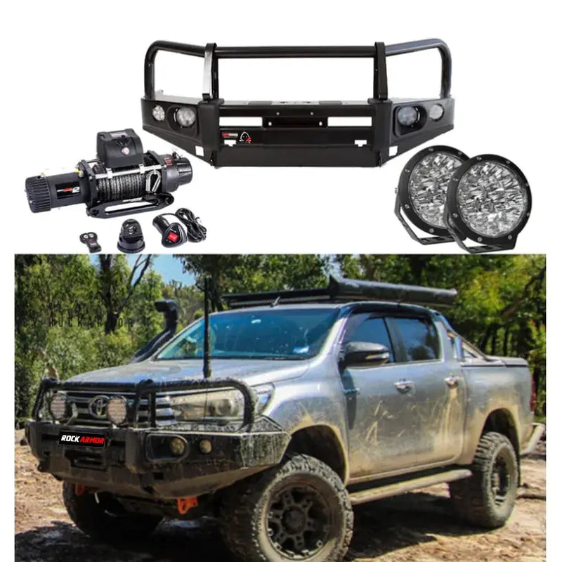 Rockarmor Elite Bullbar Frontal Combo To Suit Toyota Hilux 2015-2020 by RockarmorNZ