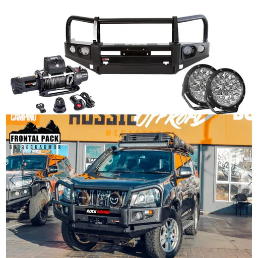 Rockarmor Elite Bullbar Frontal Combo To Suit Toyota Prado 150 2009-2013 by RockarmorNZ