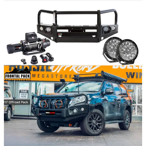Rockarmor Elite Bullbar Frontal Combo To Suit Toyota Prado 150 Tear Drop by RockarmorNZ