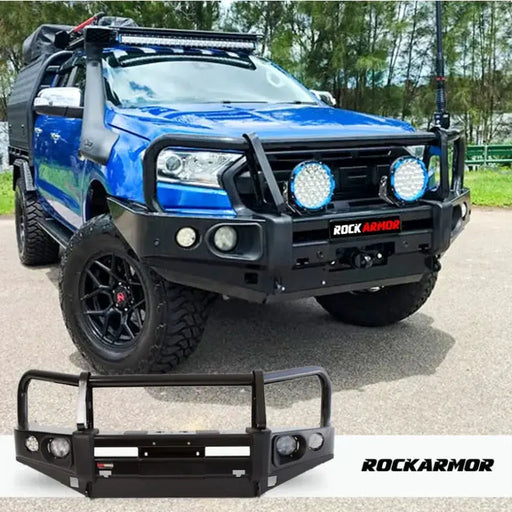 Rockarmor Elite Hoop Steel Bullbar - Ford Ranger Px1 Px2 Px3 (Bumper Cut) by RockarmorNZ