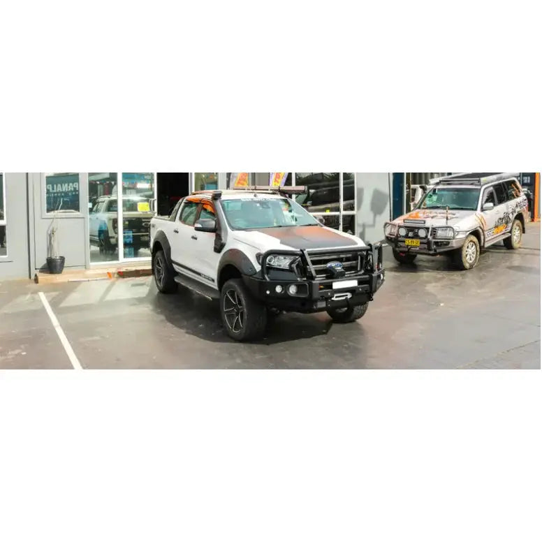 Rockarmor Elite Hoop Steel Bullbar - Ford Ranger Px1 Px2 Px3 (Bumper Cut) by RockarmorNZ