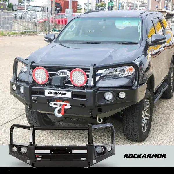 Rockarmor Elite Hoop Steel Bullbar - Toyota Fortuner 2015 -2019 by RockarmorNZ