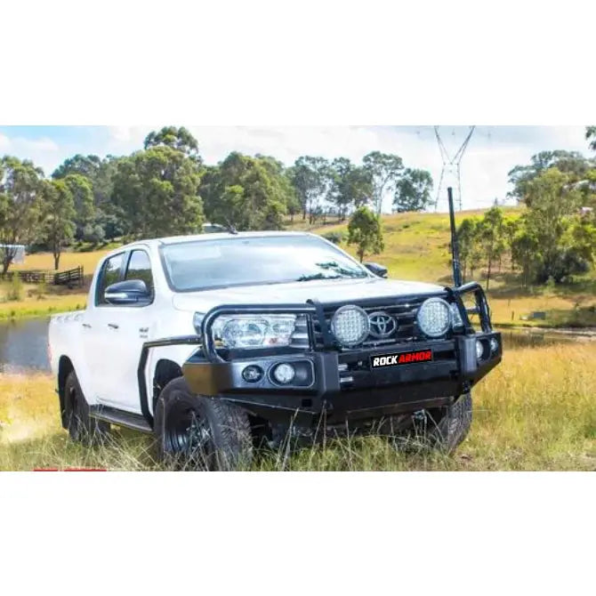Rockarmor Elite Hoop Steel Bullbar - Toyota Hilux N80 2015-2020 (Full Bar Replacement) by RockarmorNZ