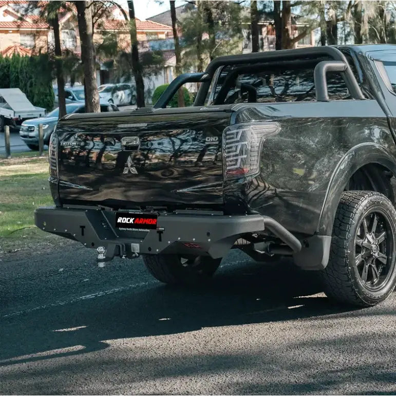 Rockarmor Elite Steel Rear Step / Tow Bar To Suit Mitsubishi Triton Mq 2015 - 2018 by RockarmorNZ