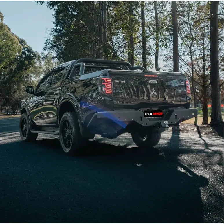 Rockarmor Elite Steel Rear Step / Tow Bar To Suit Mitsubishi Triton Mq 2015 - 2018 by RockarmorNZ