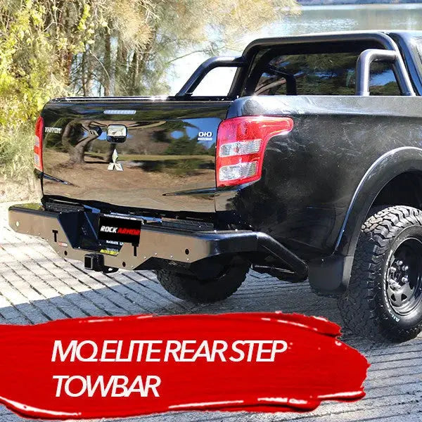 Rockarmor Elite Steel Rear Step / Tow Bar To Suit Mitsubishi Triton Mq 2015 - 2018 by RockarmorNZ
