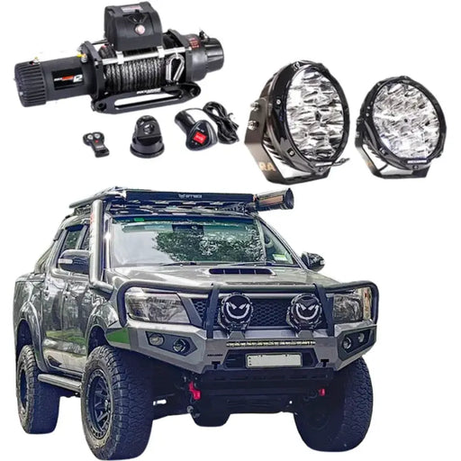 Rockarmor Gt Hoop Bullbar Combo Pack - Toyota Hilux N70 2012-2015 by RockarmorNZ