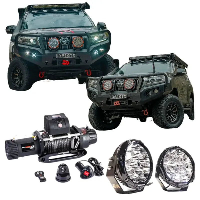 Rockarmor Gt Hoop Bullbar Combo Pack - Toyota Prado 150 2017+ by RockarmorNZ