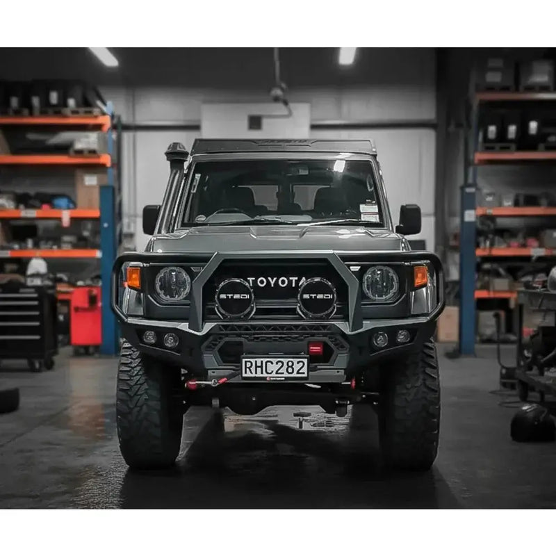 Rockarmor Gt Hoop Steel Bullbar - Toyota Landcruiser 76 78 79 2023+ (Full Bar Replacement) by RockarmorNZ