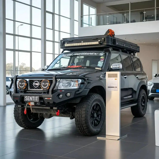 Rockarmor Gt Hoop Steel Bullbar - NissanPatrol GU4+ (Full Bar Replacement) by RockarmorNZ