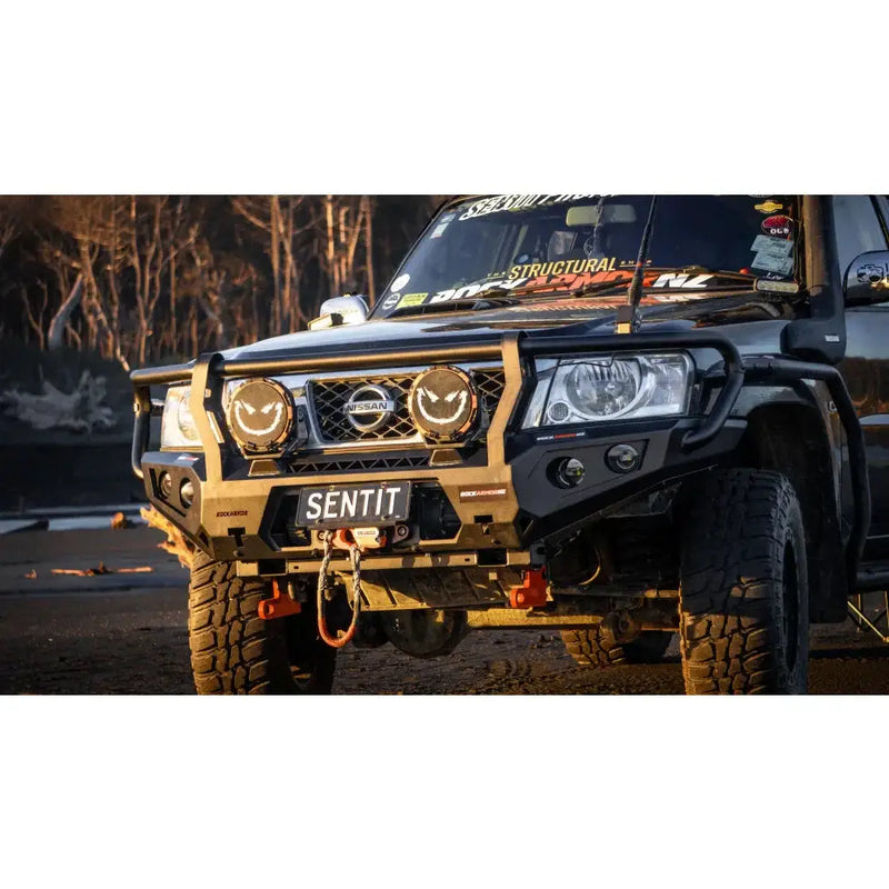 Rockarmor GT Hoop Nissan Patrol GU4 Bullbar Combo by RockarmorNZ
