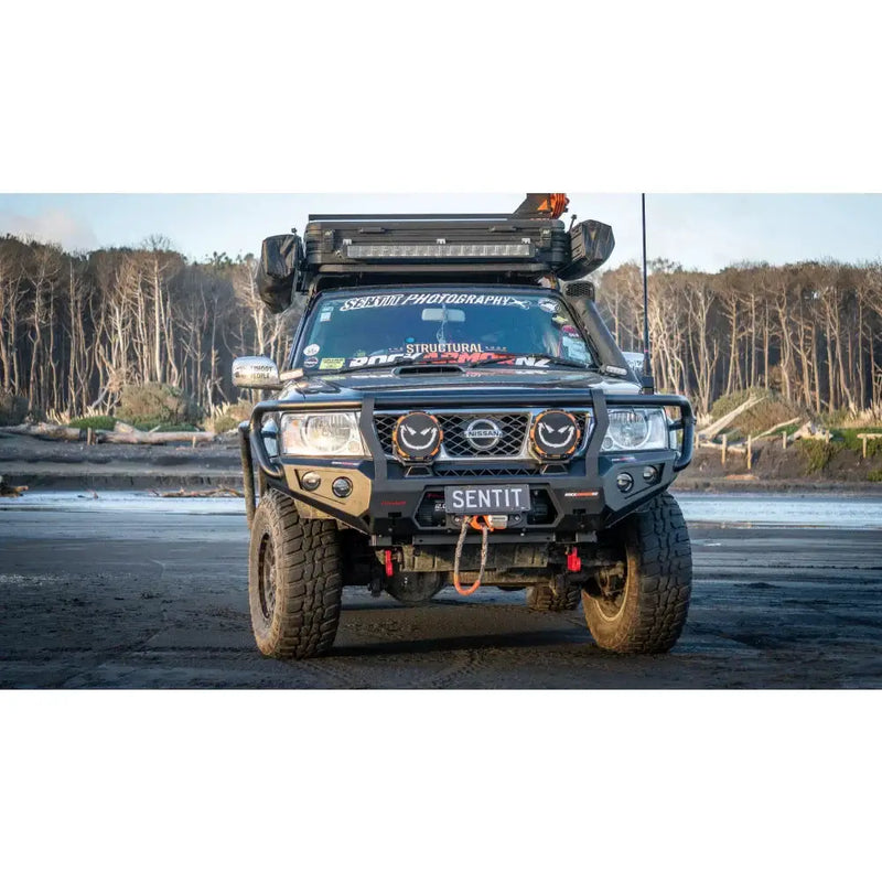 Rockarmor GT Hoop Nissan Patrol GU4 Bullbar Combo by RockarmorNZ
