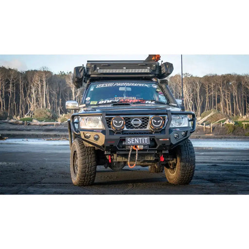 Rockarmor GT Hoop Nissan Patrol GU4 Bullbar Combo by RockarmorNZ