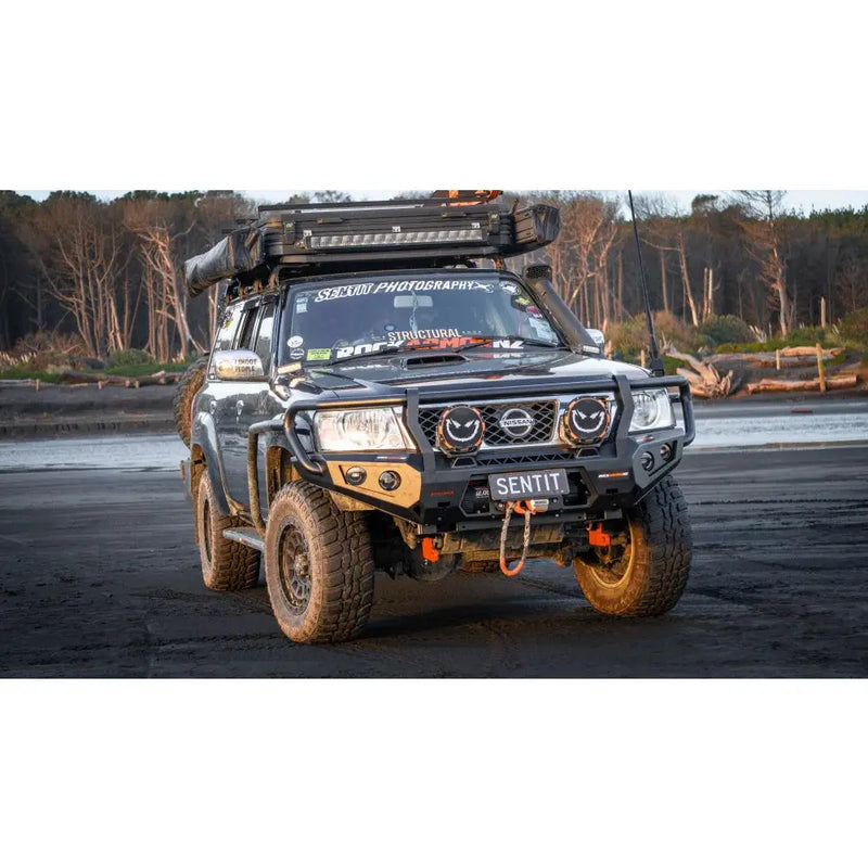 Rockarmor GT Hoop Nissan Patrol GU4 Bullbar Combo by RockarmorNZ
