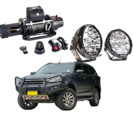 Rockarmor Gt Hoop Steel Bullbar Combo - Isuzu MUX 08/2020-2024 PFL (Full Bar Replacement) by RockarmorNZ