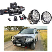 Rockarmor Gt Hoop Steel Bullbar Combo Package - Toyota 200 07-15+ (Full Bar Replacement) by RockarmorNZ