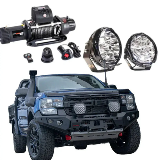 Rockarmor Gt Hoopless Steel Bullbar Combo Package - Next Gen Ford Ranger by RockarmorNZ