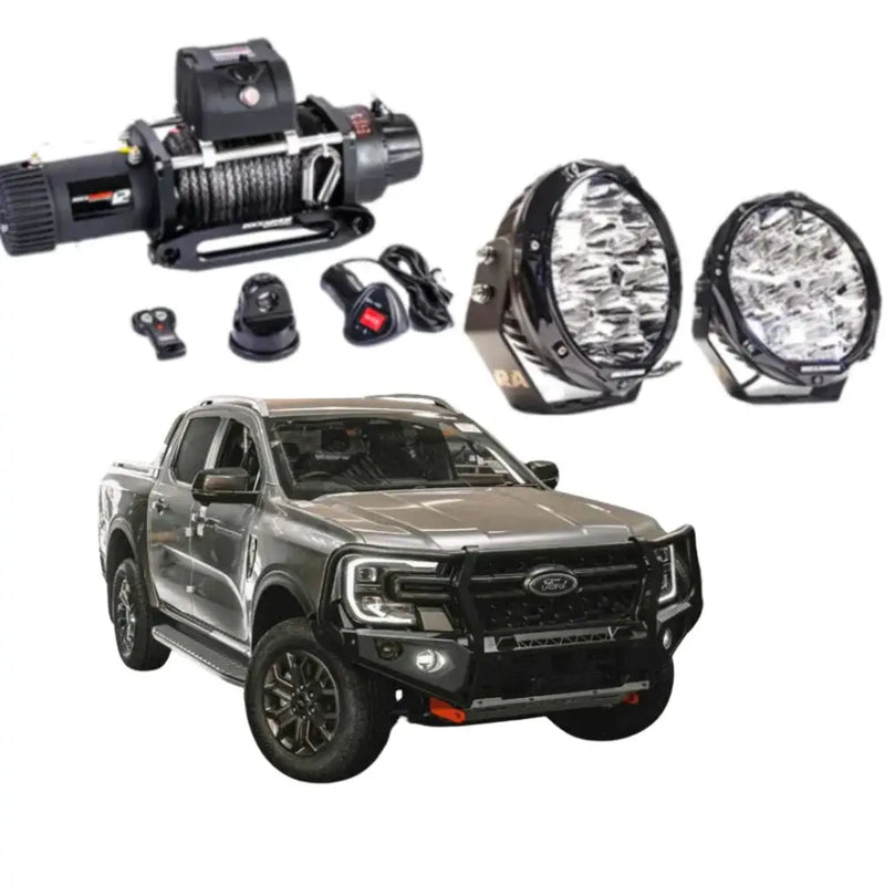Rockarmor Gt Steel Hoop Bullbar Combo - Next Gen Ford Ranger 22+ by RockarmorNZ