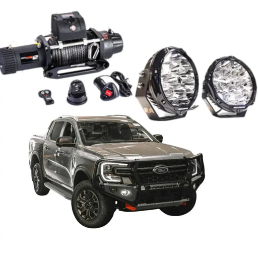 Rockarmor Gt Steel Hoop Bullbar Combo - Next Gen Ford Ranger 22+ by RockarmorNZ